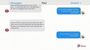 Comme Paul, rejoignez-moi sur Messenger et je vous explique tout sur la TOTAL Card et ses avantages ! C'est par ici 👉 http://m.me/1914877548775106 Plus d'infos sur moi : http://www.total.mu/total-card/chatbot.html | TotalEnergies