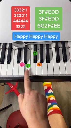 TheRubyPiano on Instagram: "Happy Happy Happy Piano Tutoeial #piano #pianotutorial #pianolesson"