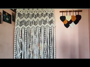 Macrame curtain step by step for beginners|DIY| Macrame Curtain Tutorial@DivyavanisCookingnCrafts