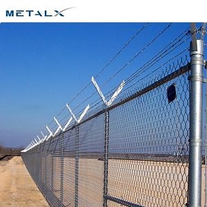 [Hot Item] Galvanized Chain Link Garden Walking Fence Gate Chain Link Fence with Razor Wire