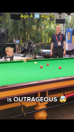 He’s only 5! 🤯 Watch This Snooker Glow Up #shorts #snooker