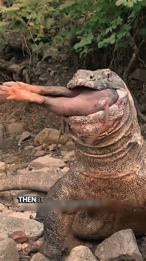 This Lizard Swallowed a Whole Wild Boar 😳#Shorts#YouTubeShorts #Viral#Trending #FYP #Explore #Komodo