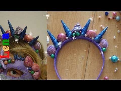Meerjungfrau Krone basteln 🐚 DIY Mermaid crown diy 💦 как сделать корону русалки