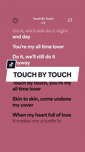 Touch By Touch🎶by:Joy #songlyrics #spotify #fypviral