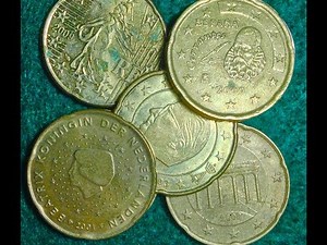 Twenty Euro Cent Coins - Euro Coin Collection From 8 Countries