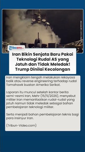 Militer Iran Pelajari Teknologi Rudal Tomahawk AS yang Gagal Meledak untuk Penguatan Senjata
