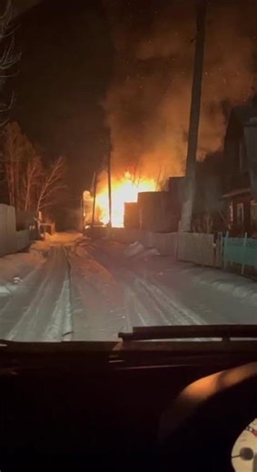 House on Fire: Shocking Footage from a Car Dashboard 🔥😔