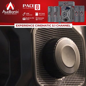 8.7K reactions · 11 shares | Audionic Pace 8 Home Theater System brings the power of 5.1 surround sound and deep, heavy bass to your home, delivering premium audio quality for a fully immersive home theater experience. #Audionic | Audionic - The Sound Master | Facebook