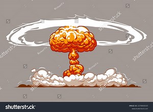 Comic Book Nuclear Explosion Design Template Stock Vector (Royalty Free) 2270836325 | Shutterstock