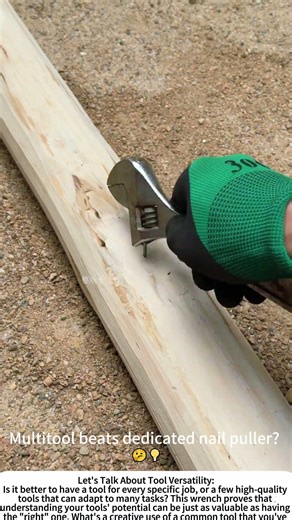 The Multipurpose Pry: Extracting Nails with a Versatile Wrench 🔧