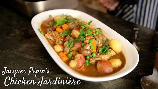 Jacques Pepin's Chicken Jardiniere Full Recipe: http://bit.ly/291YHvO | Tasting Table