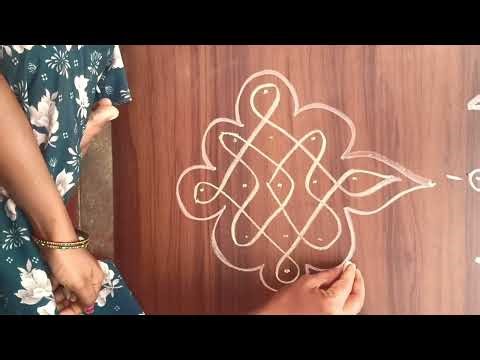 Simple & Elegant Flower Kolam 🌸 | Easy Daily Rangoli Design | Shalini Creatives