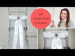Chair Sash Ideas | Chair Sash DIY | Chair Sash Tutorial