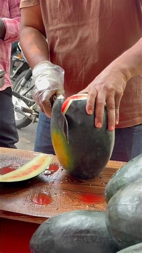 OMG 😱Amazing Watermelon cutting asmr Trick in Hyderabad #watermilon #cuttingskills #cuttingfruit