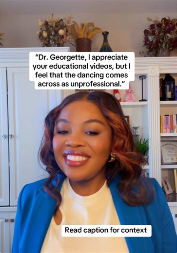 I want to address this, not defensively, but openly, in case anyone else has been thinking the same. First, I love dancing. I express myself through movement. I am naturally joyful. That joy does not cancel out my education, my clinical experience, my discipline, or the level of excellence I bring to everything I do. I put in 200 percent. I strive for excellence in my work and my life. Both can exist at the same time. Now, if you love my educational content but do not enjoy the dancing videos, t