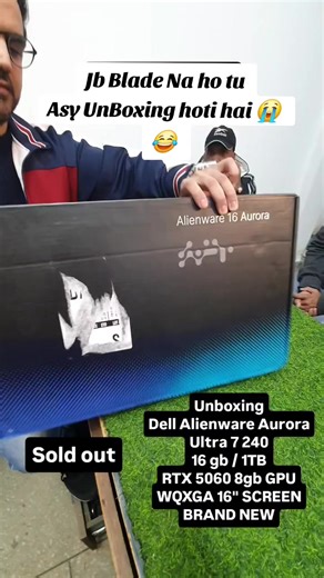 UnBoxing 😂😭 . . . #mrlaptopofficial #dell #dellalienware #alienware #unboxing