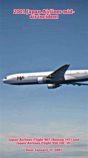 2001 Japan Airlines mid-air incident ( could’ve been the deadliest aviation crash ever ) #shorts