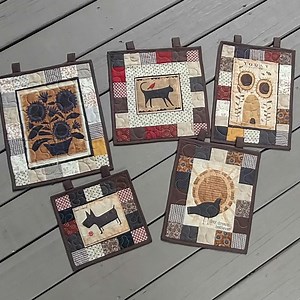 Handmade Patchwork Mini Quilt Wall Hanging: Rustic Autumn Decor - Etsy