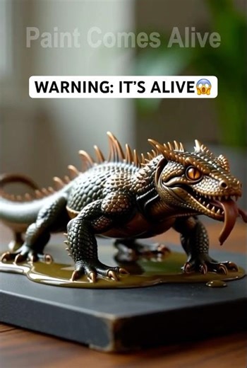 Living Miniature Animals Created from Paint #shorts #ai