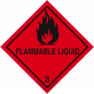 Class 3 Flammable Liquid Label – Code K016