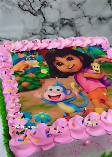 Dora The Explorer Theme. #doratheexplorer #cakeideas #cakeforkids #cake #youtubeshort