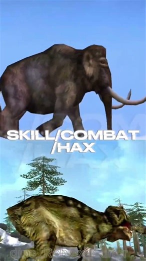 mammoth |carnivores ice age| vs T-Rex |carnivores| #edit #dinosaur