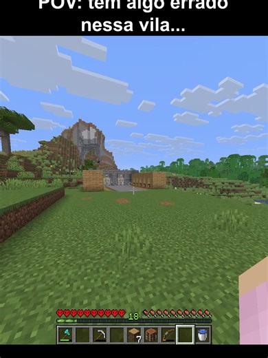 vish mas essa vila ta meio sus... #minecraft #gaming #games #funny #emalta #trending #trend #mods #jogando #gamer #namorada