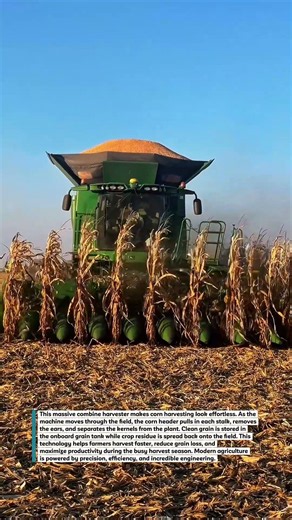 Massive Corn Harvest! Watch This Combine Turn Fields Into Tons of Grain! #Farming #Harvest #USA