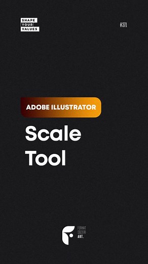 Scale Tool in Illustrator ▪️Tutorials by @ferhatsozeriart #photoshoptutorials #photoshopeğitim #illustratortutorial #grafiktasarım #3d
