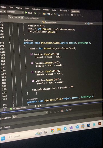 Create calculator in c# windows forms application 👩‍💻 #IT #informationtechnology #programming #windowsforms #itgirls #coding