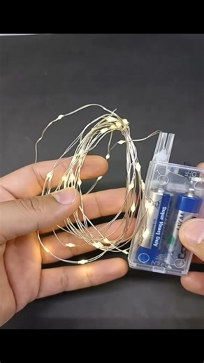 This LED String Runs on Just 2 AA Batteries!🔋✨ The Ultimate Portable Lights! #shorts