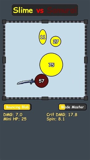 Bouncing Blob vs Blade Master PVP Battle #Shorts #satisfying #adhd