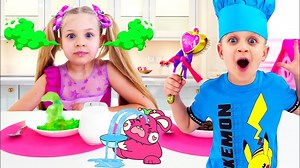Diana and Roma Magic Food to Learn Colors | Diana and Roma Videos