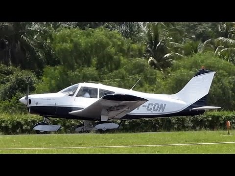 Avião Piper Cherokee PA-28-140 Airplane Takeoff | Decolagem de Avião | Itápolis SDIO | PT-CON
