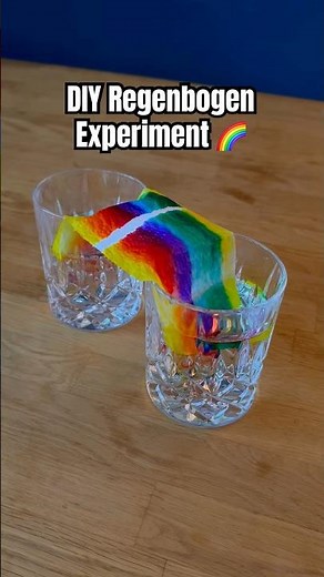 DIY Regenbogen Experiment #experiment #kidsactivities #funforkids #kindergarten #science #kids #diy