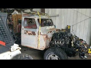 1950 willys jeep truck body swap Chevy 4x4 v8