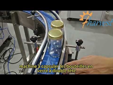 Machine de capsulage à double tête pour bouteilles en verre
