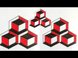 3D Illusion Drawing on Paper ✨ | Easy Cube Art Tutorial | 3D Hexagon Drawing