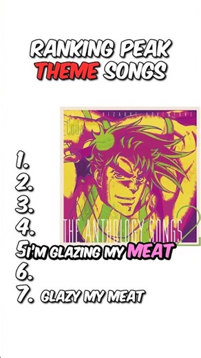 Ranking JoJo theme songs 🎵