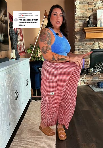 Replying to @Rhiannon Joy❌45 Fashion & Life linen pants wide leg pants striped linen pants #tiktokshopcreatorpicks