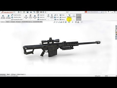 Gun modeling tutorial in Solidworks - Step by step | Solidworks share