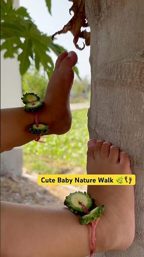 Cute Baby Nature Walk 🌿👣 | Little Princess Playing Near Tree #shorts