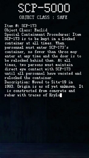 SCP-173: The Sculpture [File Briefing] | Euclid Class