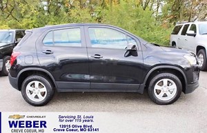 4.3K views | Check out this 2015 #ChevyTrax AWD with 23.9k miles for ONLY $15,000!! This crossover comes with great cargo space and great features like a reave view camera, Bluetooth, touch screen radio display and more! #NoGimmicks #TheWeberDifference #WeberPreOwned | Weber Chevrolet Creve Coeur | Facebook