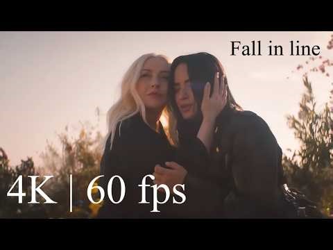 Christina Aguilera & Demi Lovato - Fall in line ( Official Video 4K | 60 fps )