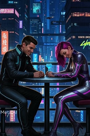 “Two hearts, one cyber-pulse |“Electric romance | cyberpunk 2077
