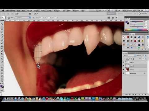 How to create Realistic Vampire teeth or fangs | Adobe photoshop tutorial (HD)