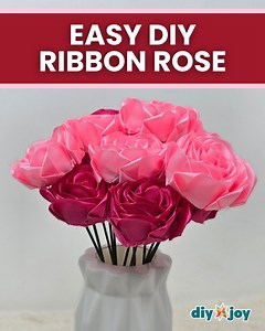How to Make a Simple Rose Using Satin Ribbon
