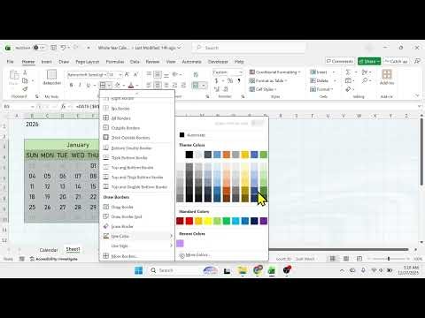 How to Make Yearly Calendar Template in Excel