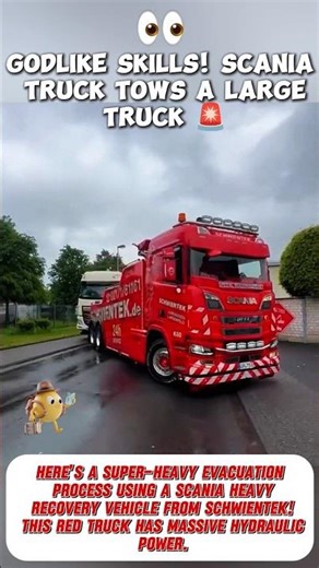 How to Evacuate a Broken-Down Truck Using a Heavy Recovery Vehicle! 🚛#shortvideos #tow truck